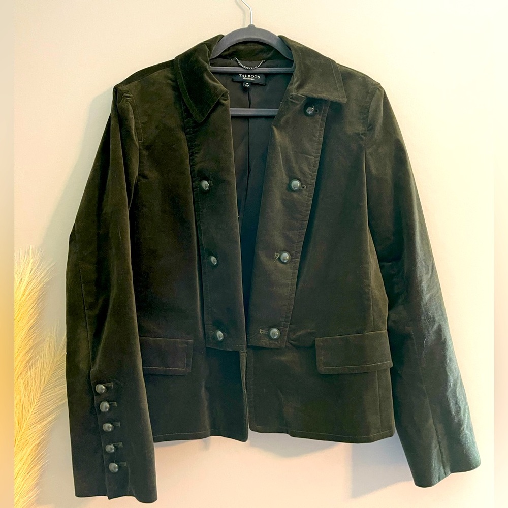 NWOT - Talbots Military Style Jacket - Size 16 Business Jacket - Dark Green